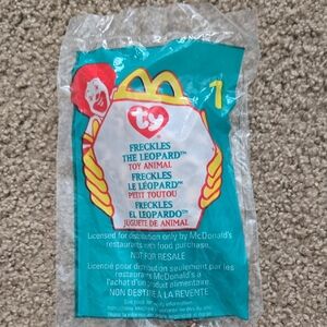NWT McDonald's TY Beanie Baby Freckles the Leopard